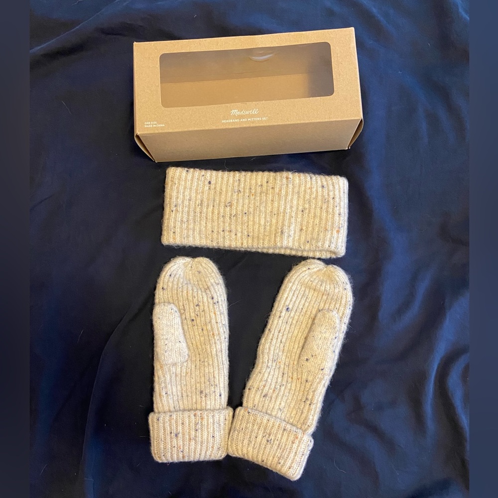 Madewell Mittens and Headband Set